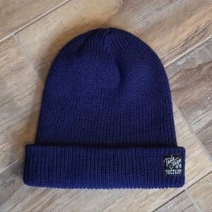Tank Farm Navy Blue Knit Beanie, Unisex